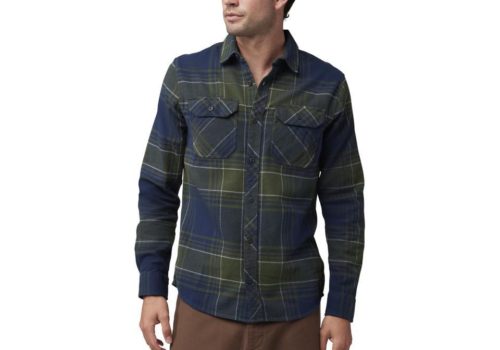 Camisa Fox Traildust Franela Azul Medianoche